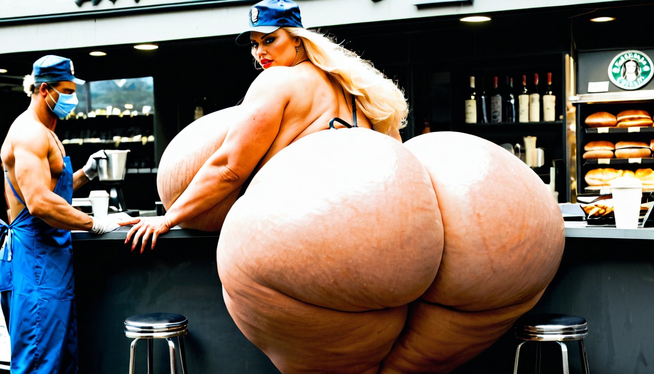 Hyper Massive Breasts, Barista, Massive Ass AI Porn