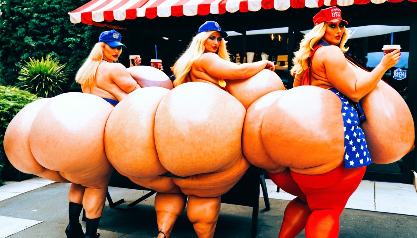 Blue Eyes, Massive Ass, Blonde Hair AI Porn
