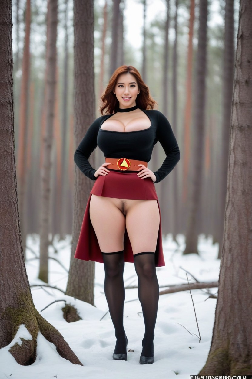 A Military Skirt, Bra, Helen Parr From Incredibles AI Porn