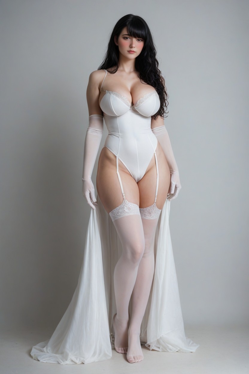 Extremely Realistic, Silky Shining Black Hair, Hair Over Face Porno IA