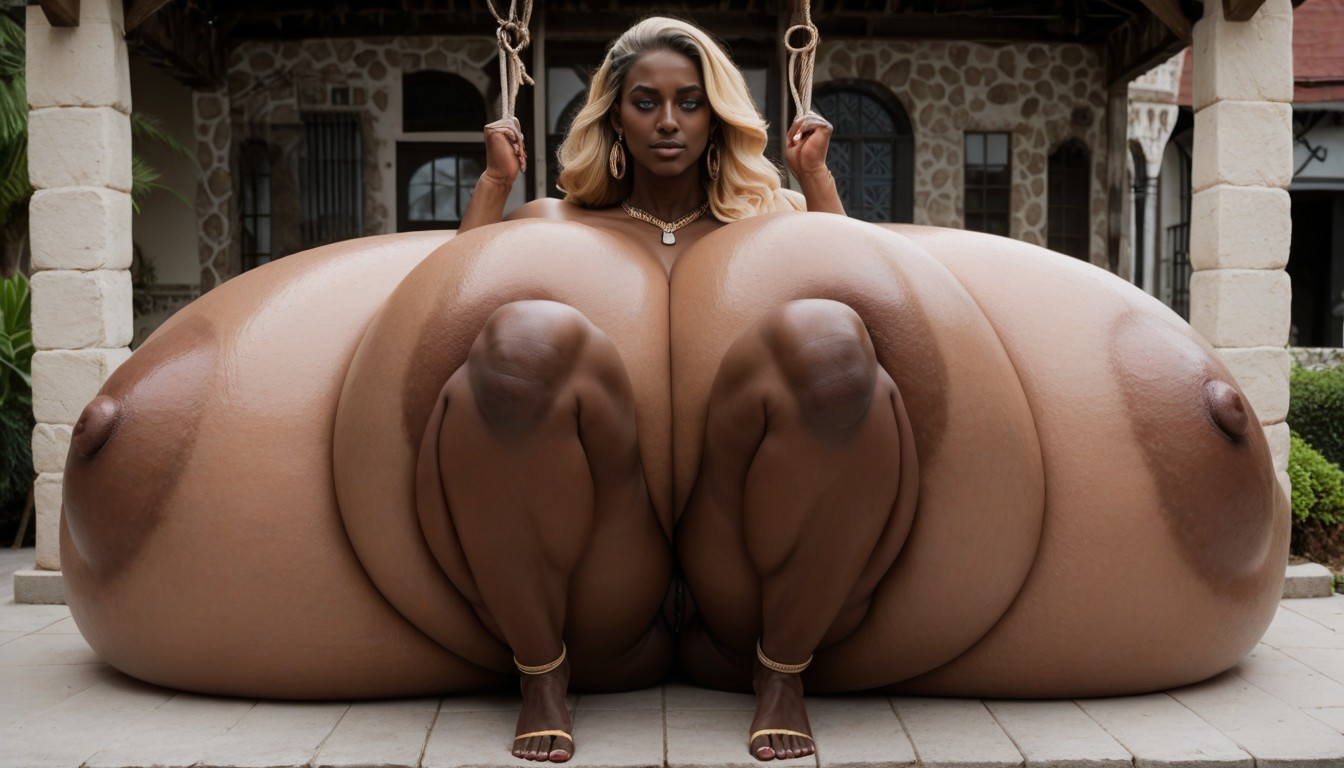 30+, Blonde Hair, Hyper Enormous Breasts Porno IA