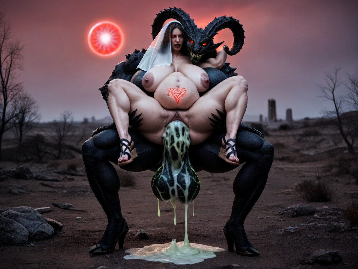 Red Moon, Bloated Belly, Pony Cock AI Porn