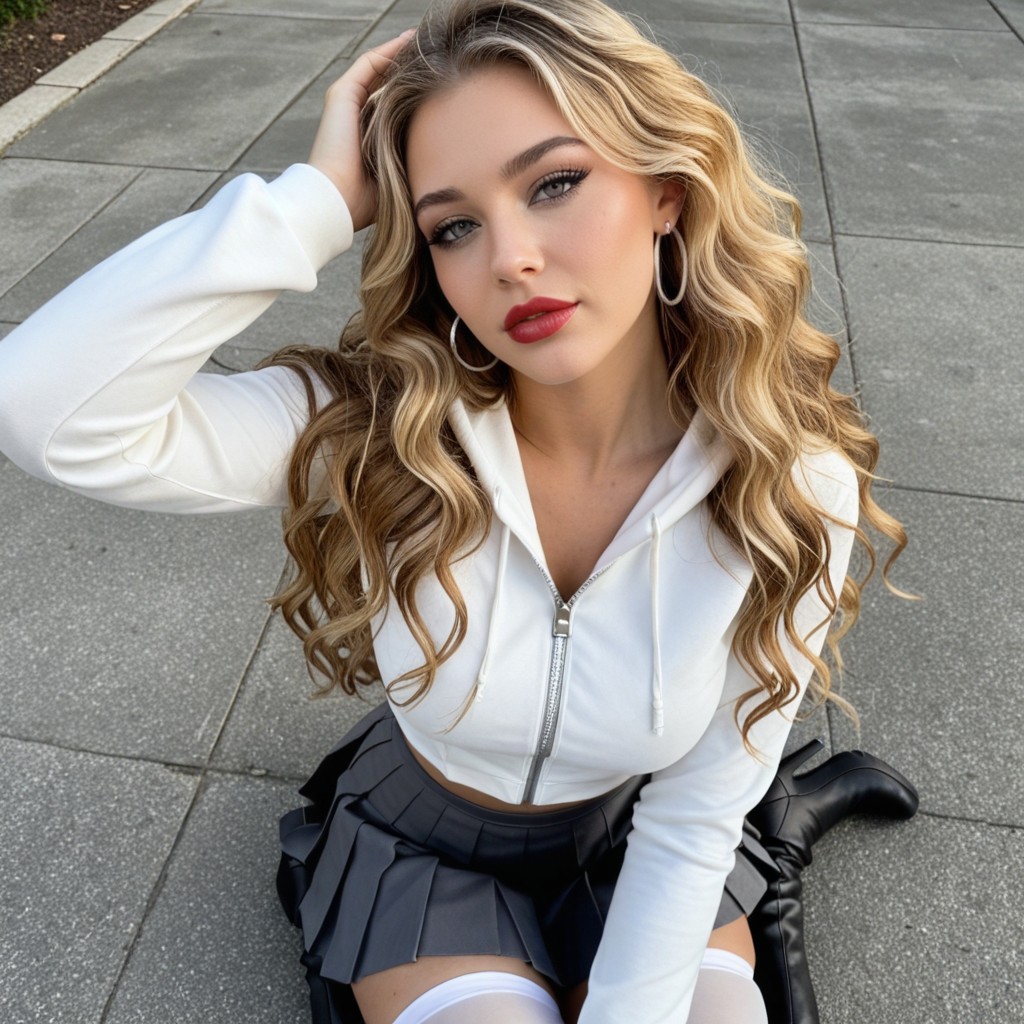 Well-groomed Eyebrows, 25+, Long Hair AI Porn