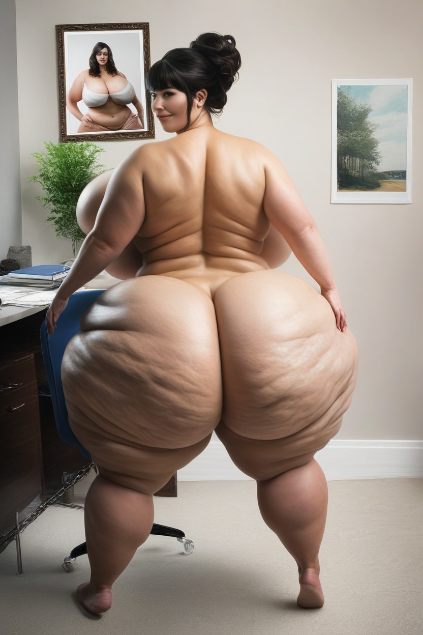 Extremely Wide Hips, De Pie, Oily Skin Wide Tall Ssbbw Woman Porno IA