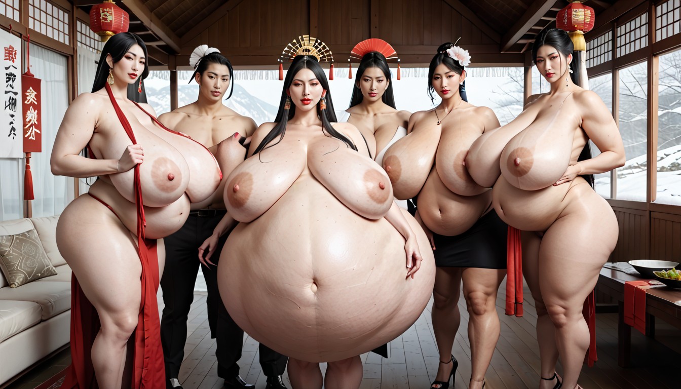 Black Hair, Massive Breasts, Mongolian Porno IA