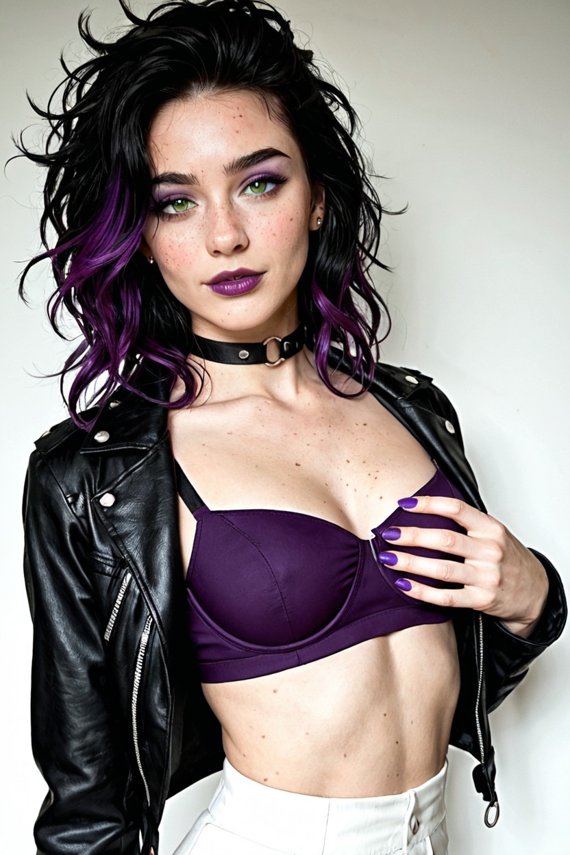 Teasing, Bending Over, Purple Lipstick AI 포르노