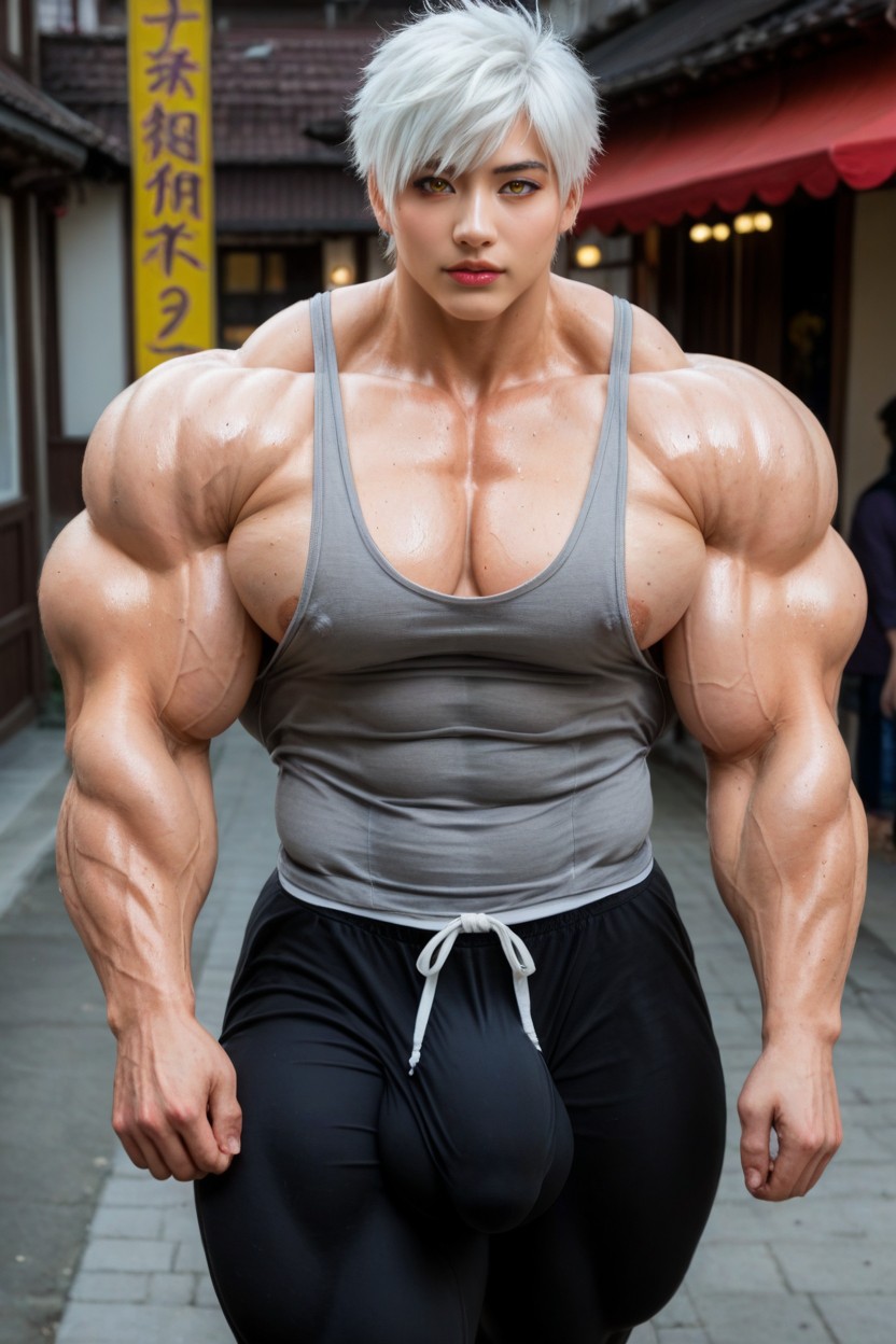 Weißes Haar, Hdr, Huge KI Porno