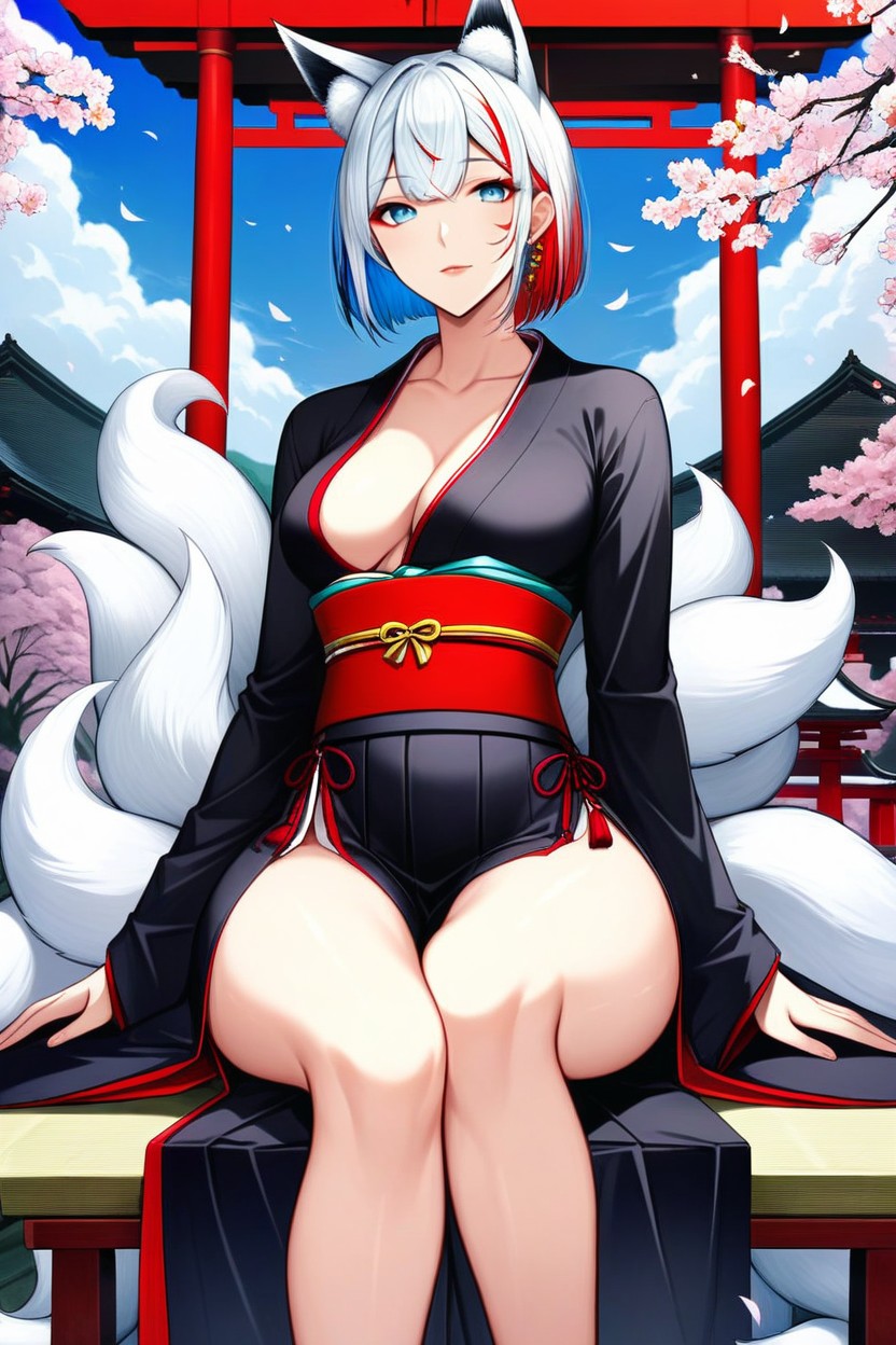 Kitsune Tails, 작은 가슴, 25+ AI 포르노