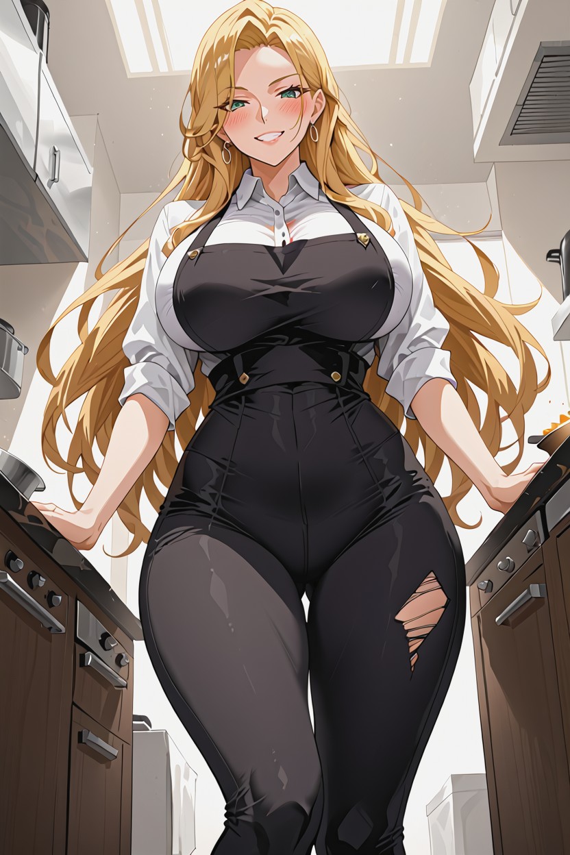 Ight Yoga Pants, White Female, Form Fitting Pants AI Porn