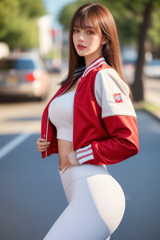 Long Bangs, 18+, Brown Eyes AI Porn