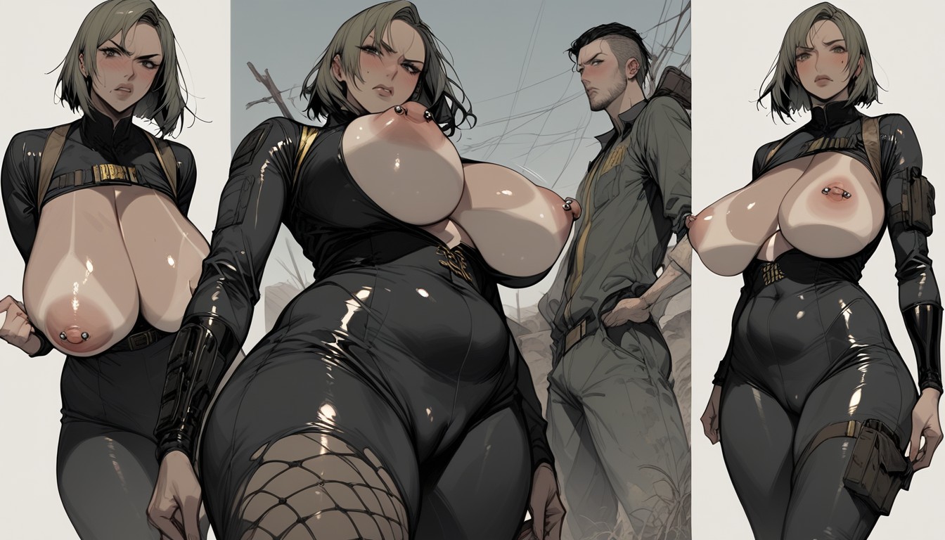 Caught, Long Erect Nipples, Bodysuit AI Porn
