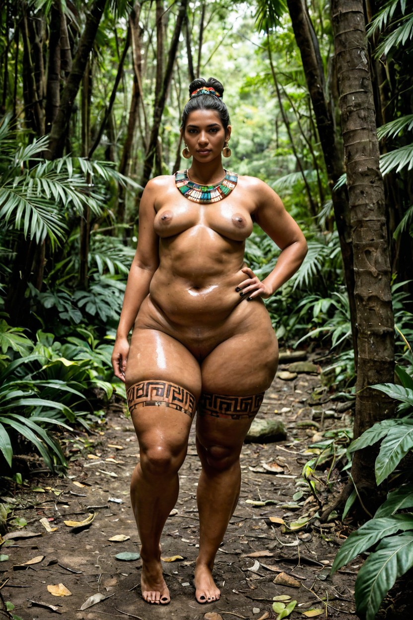 Full Body Shot, Big Veins On Thighs, Naked AI Porn