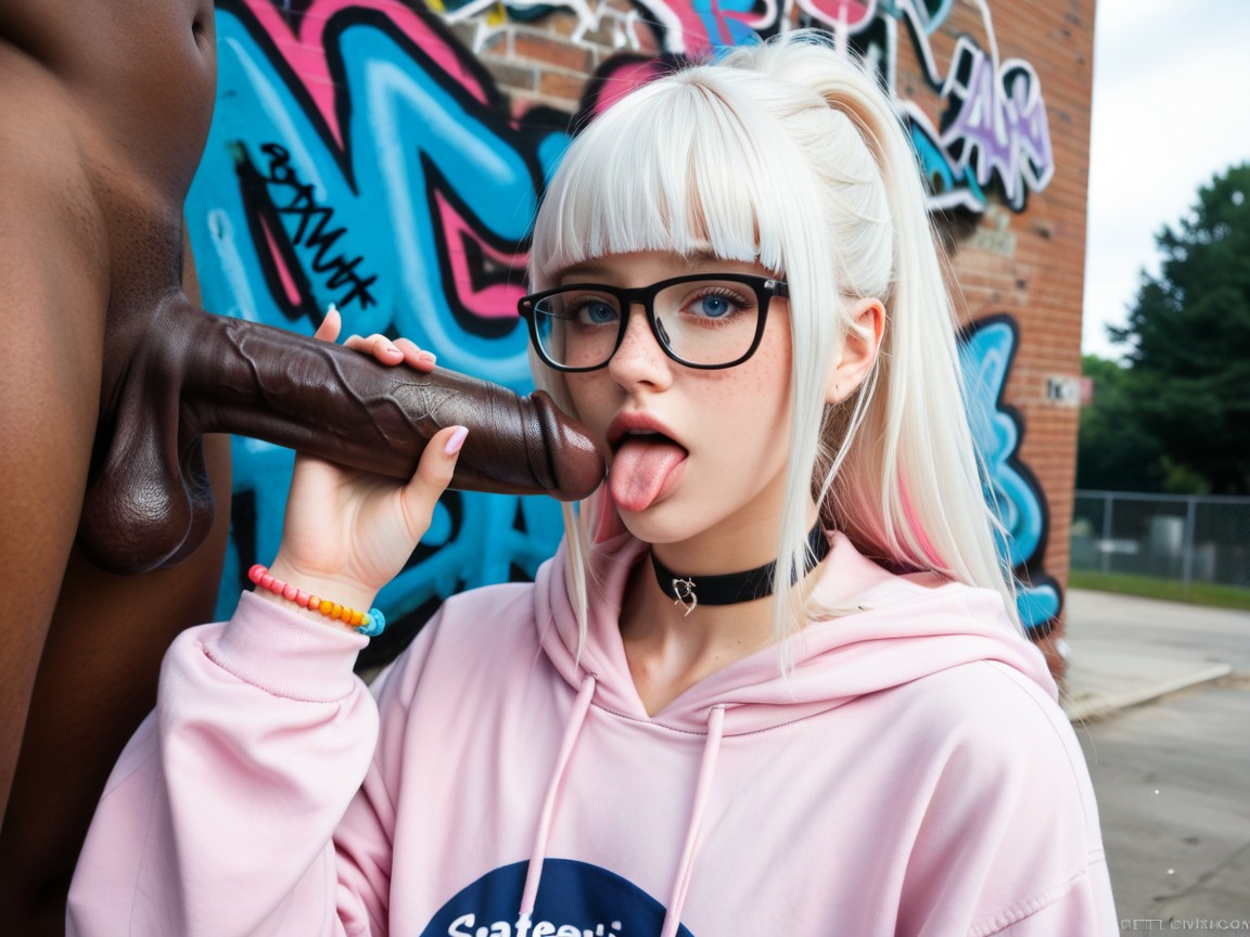 Thick Veins On Cock, Blue Eyes, Bangs Hair AI黃片