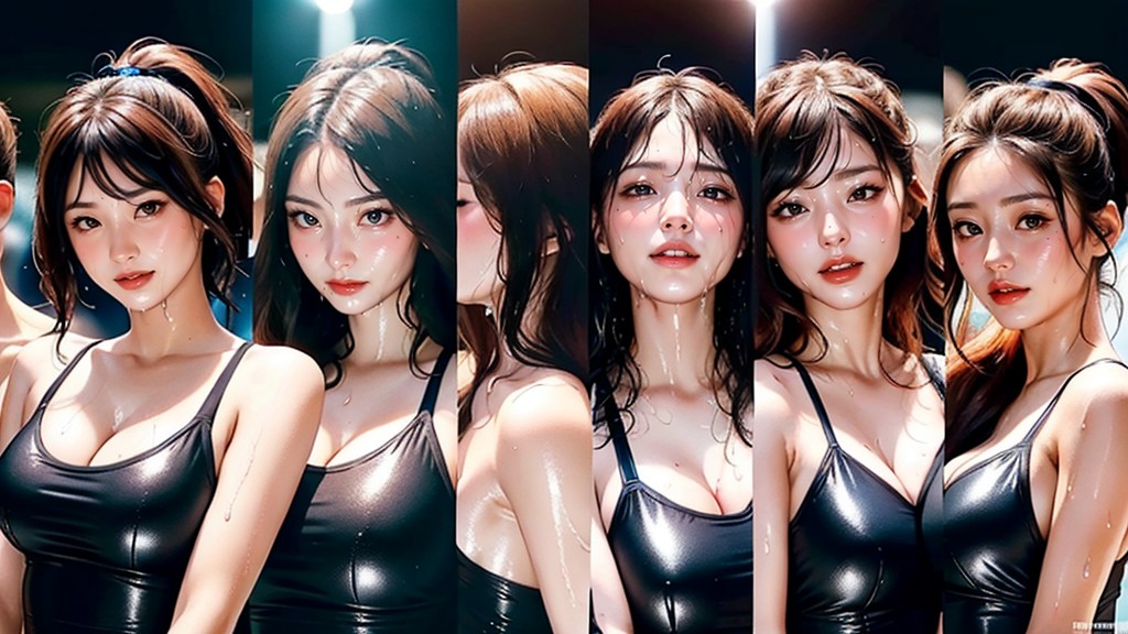 A Single File Line, Idol Group Concert, Hair Clips AI Porn