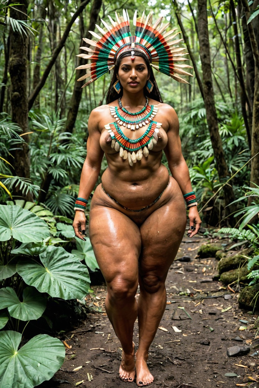 Cellulite All Over Body, Looking At Viewer, Gigantic Huge Massive Hyper Thighs Porno IA