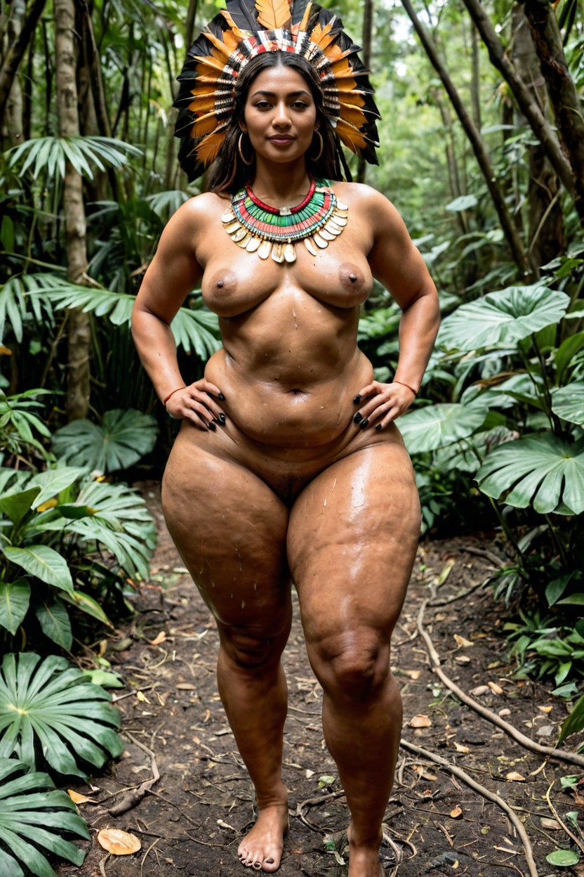 Hips Wider Than Shoulders, Ultra High Detail Eyes, Surasiático Porno IA
