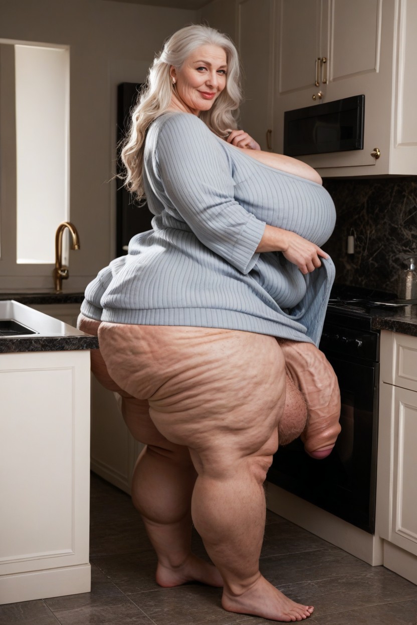 Hyper Length Legs Hyper Testicals, Stained Shirt, Cellulite Arms AI Porn