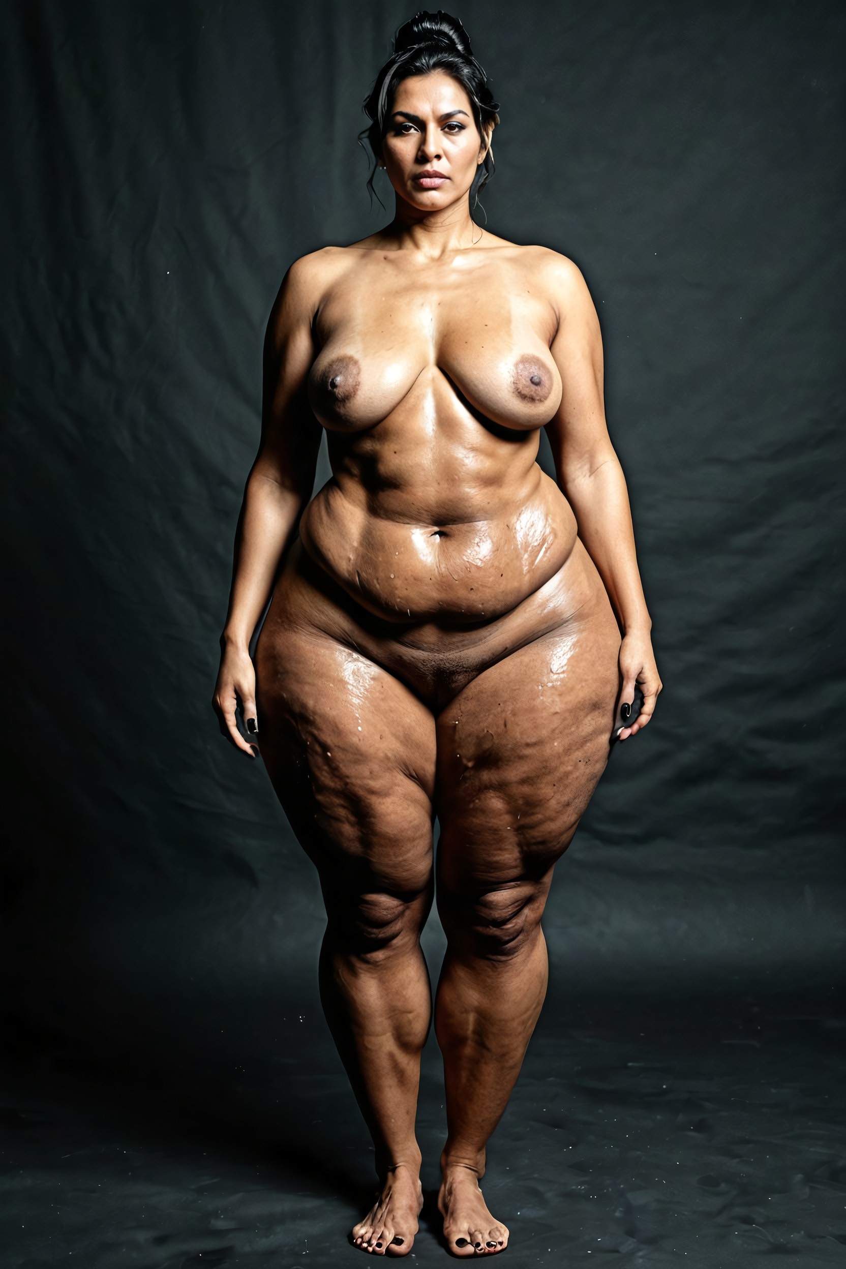 Gigantic Hips, Light Skin, Massive Hyper Thighs AI Porn