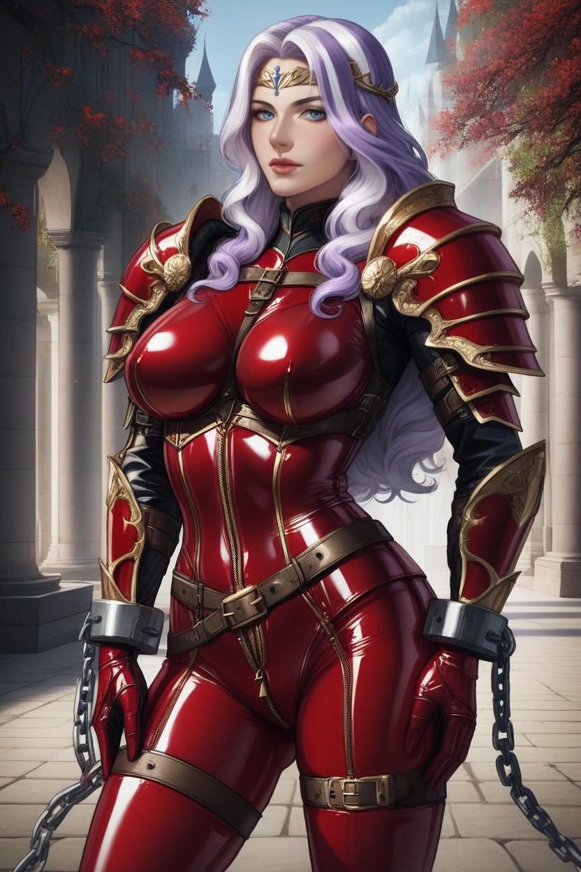 Godlike Female, Medieval Armor, Knee High Heeled Boots AI Porn