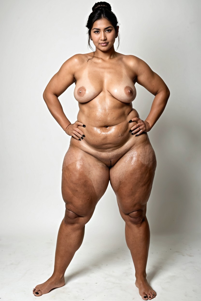 Fat Thighs, South Asian, Ultra Detailed Face AI Porn