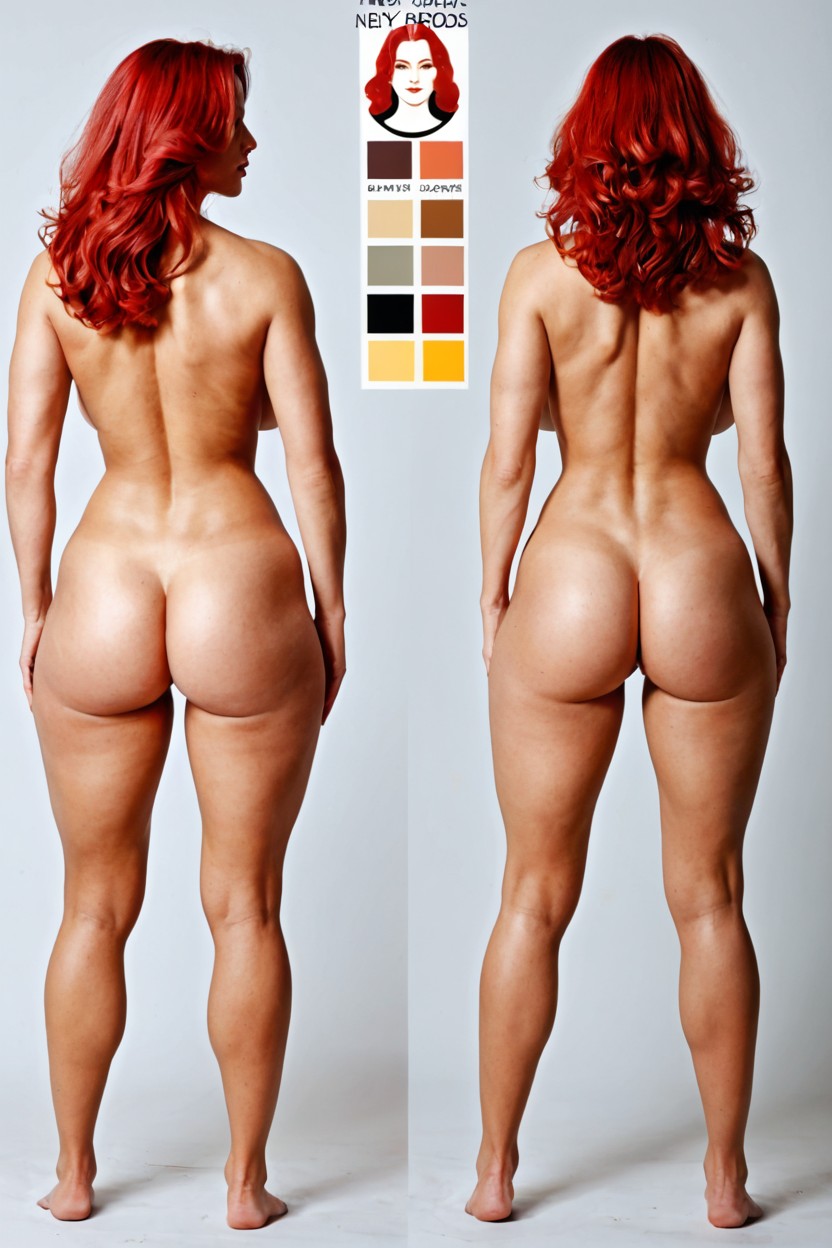 Athletic Curvy Build, Side View, Three Views Porno IA
