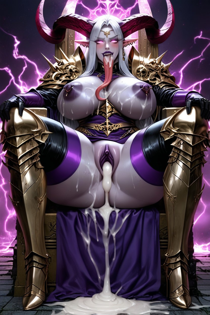 Large Horns, White Hair, Caliente Porno IA
