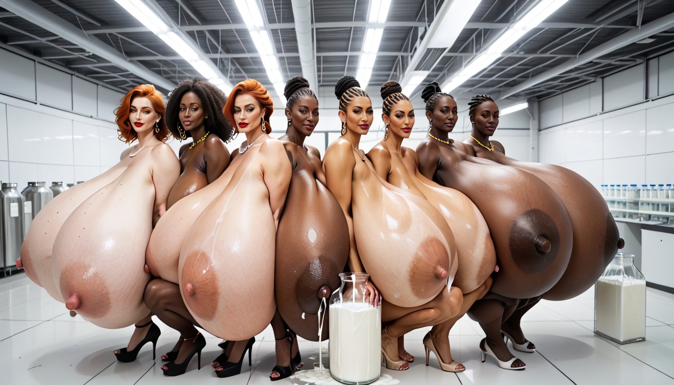 Grey Eyes, Gigantic Oiled Breasts, African Porno IA
