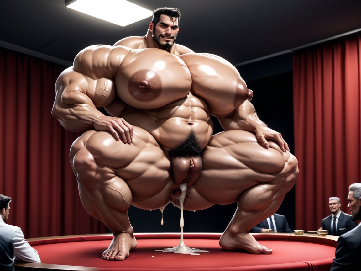 Hyper Bulky, Oiled Skin, All Love Showing Off Their Boobs And Asses Porno IA