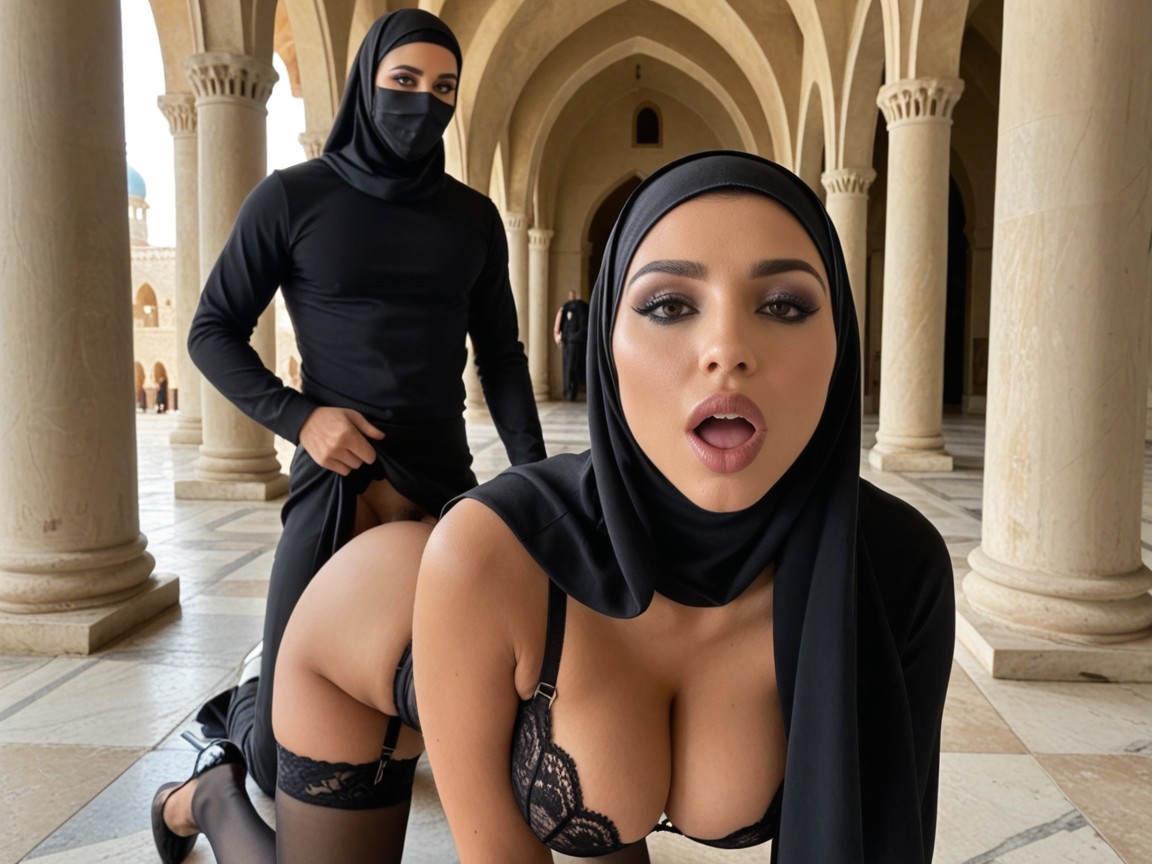 High Resolution, Curvy Body, Black Lace Bra Porno IA