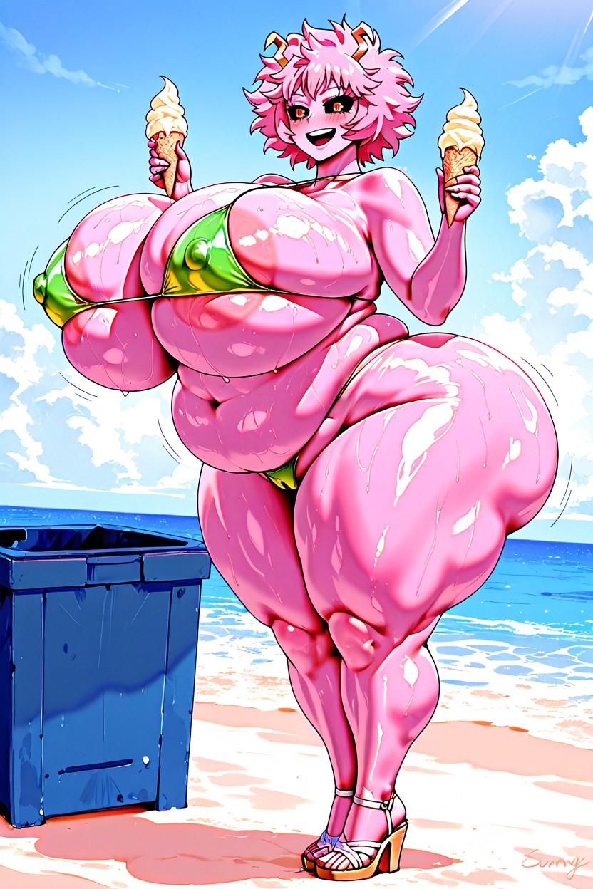 No Purple Shading, Beach, Clear Colors AI Porn