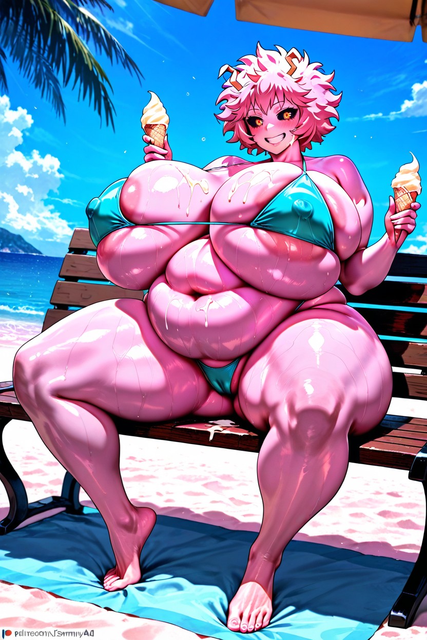 Massive Dumptruck Ass, Large Fat Thighs, Breasts Bigger Than Body AI Porn