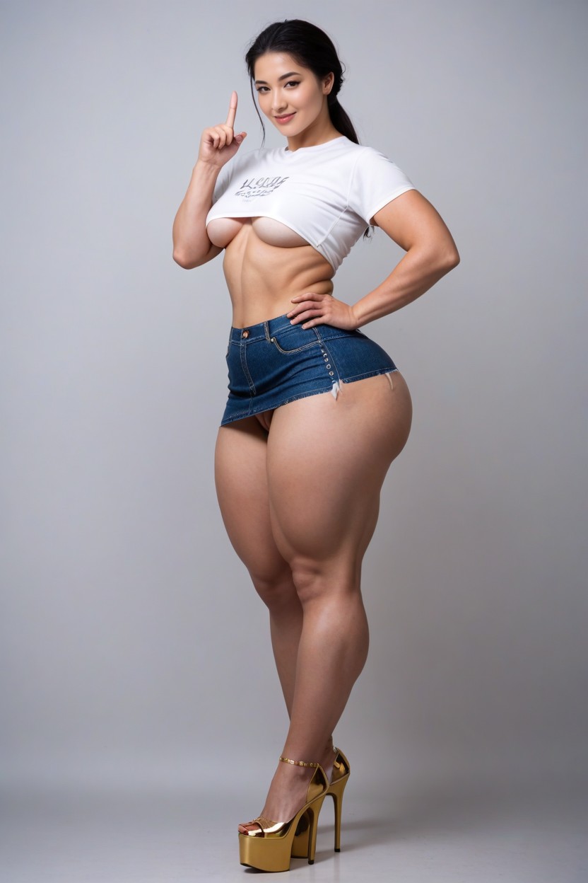Supermodel, Nude Chest, Gap Legs AI Porn