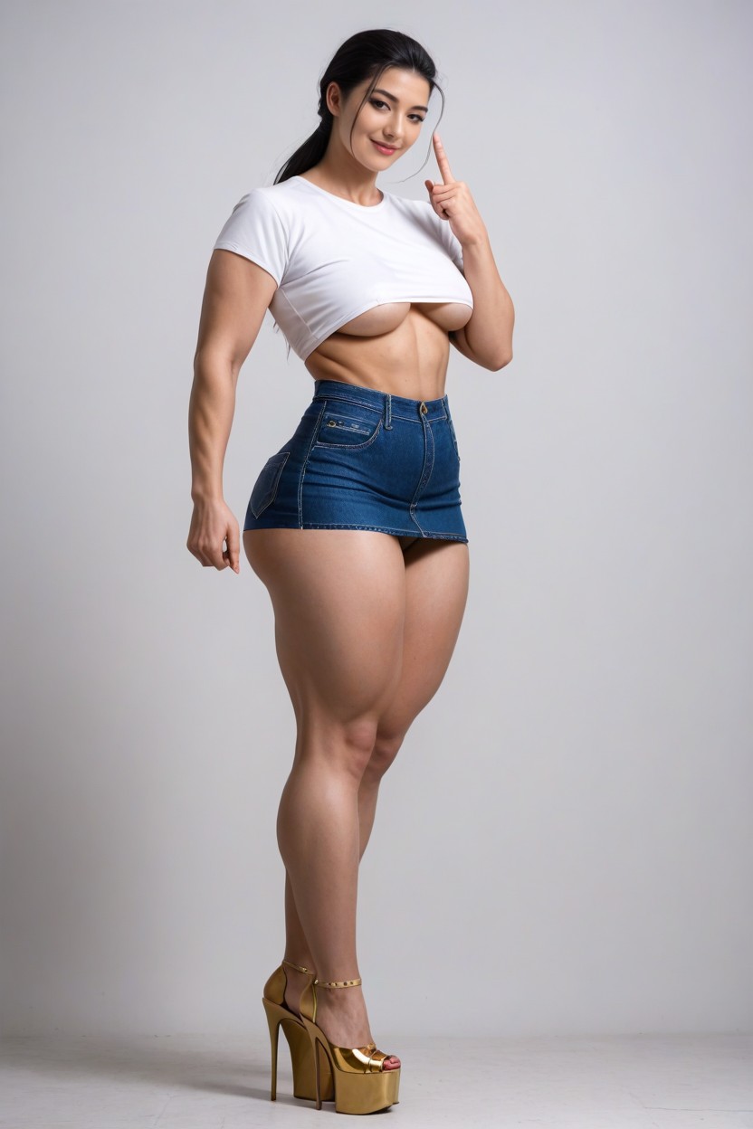 Has Perfect Shaped Hourglass Body, The Whole Body In Picture, Small Breasts AI Porn
