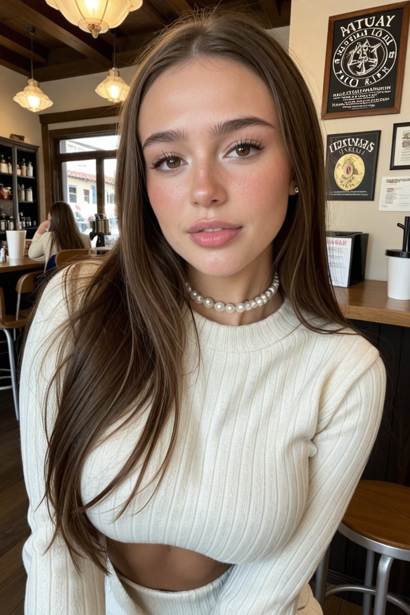 Choker, Extreme Quality, Big Brown Eyes AI Porn