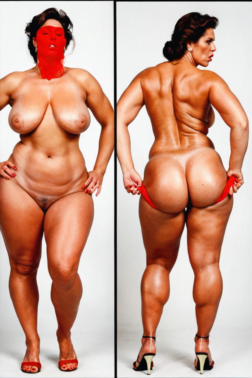 Fat Ass Disgusted, Shapely Hips, Full Body AI Porn