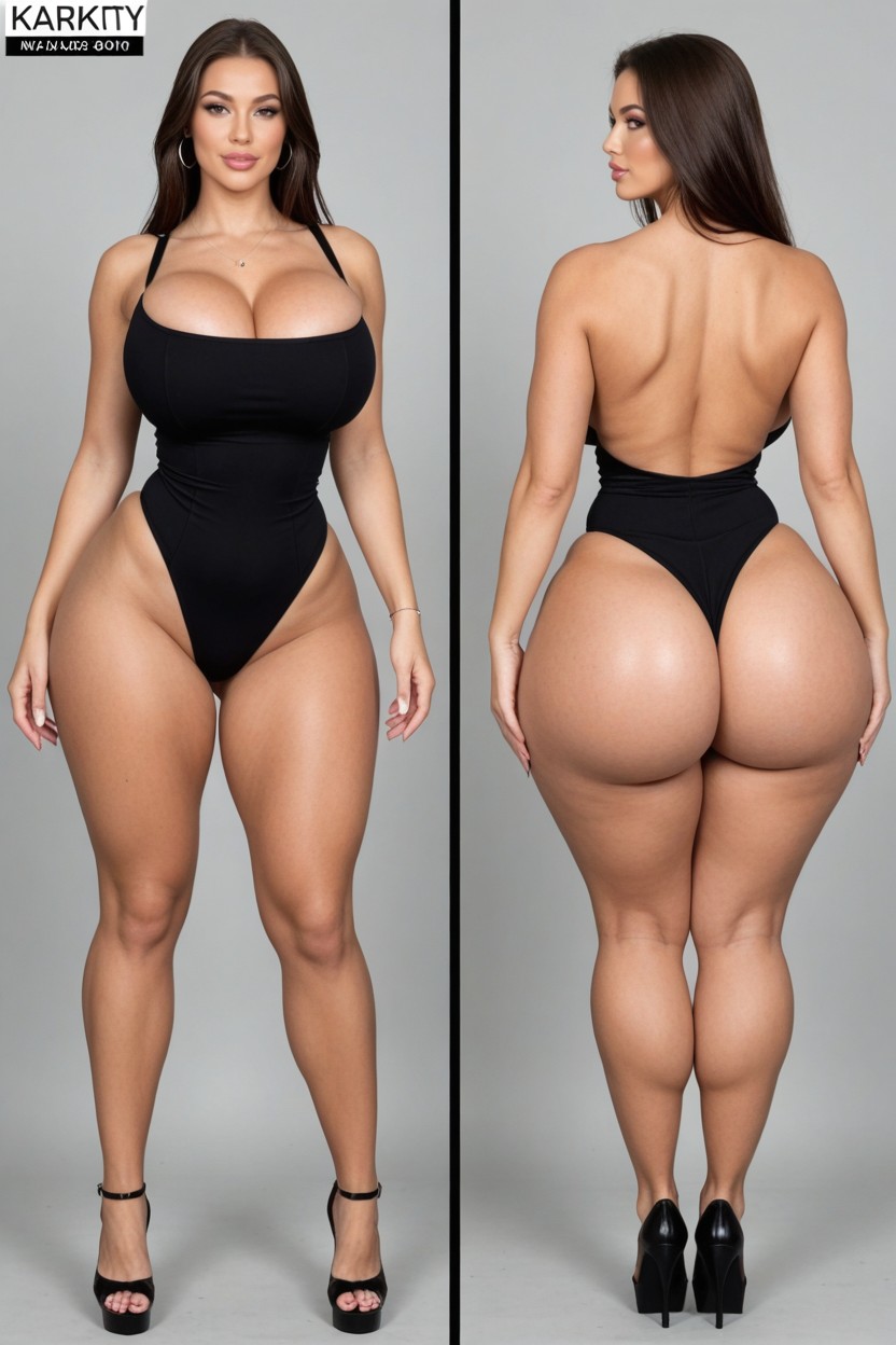 Hyper Big Butt, Model Sheet, From Head To Heels View AI Porn