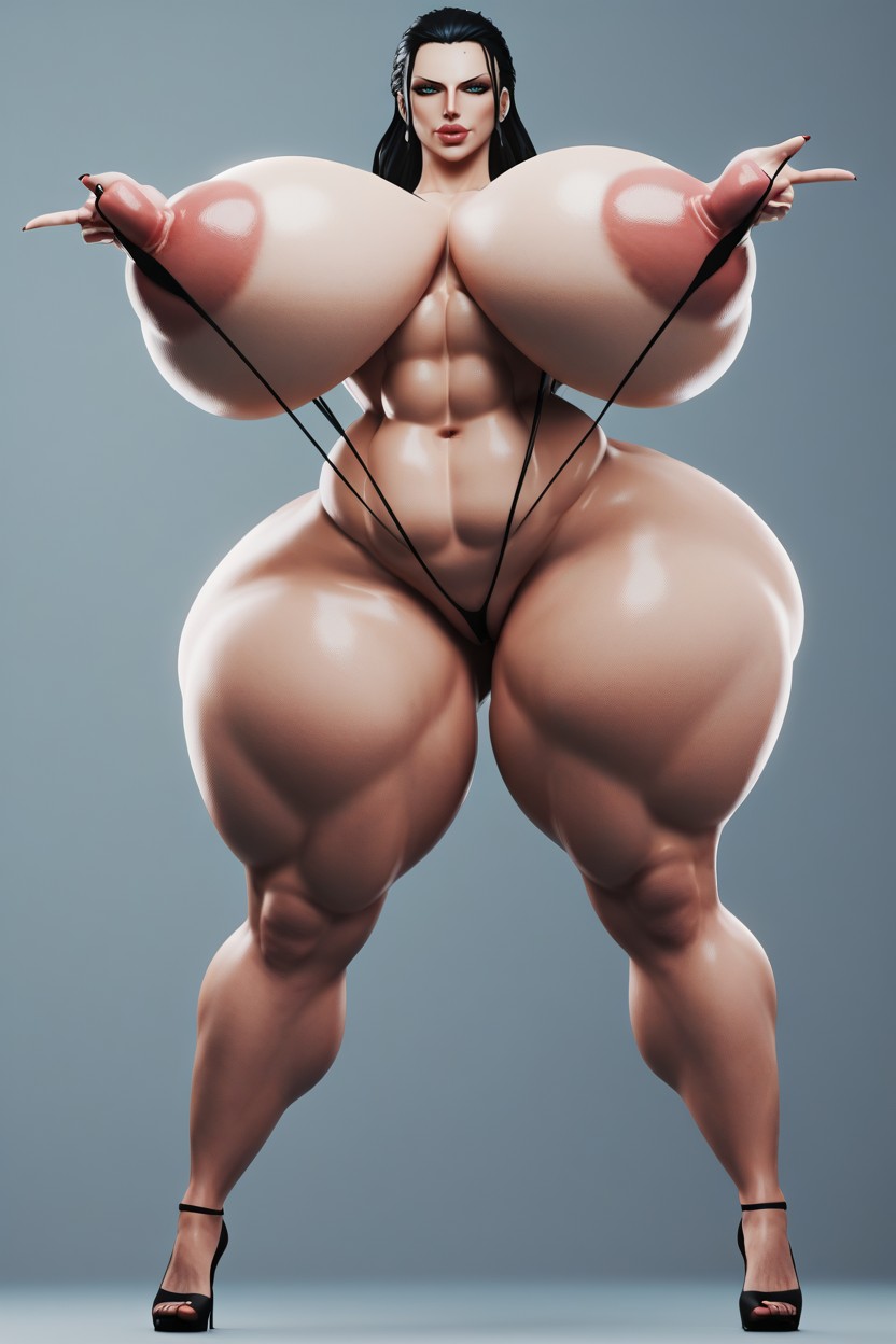 Colossal Ass, Gigant Ass, Massively Enlarged Puffy Nipples AI Porn