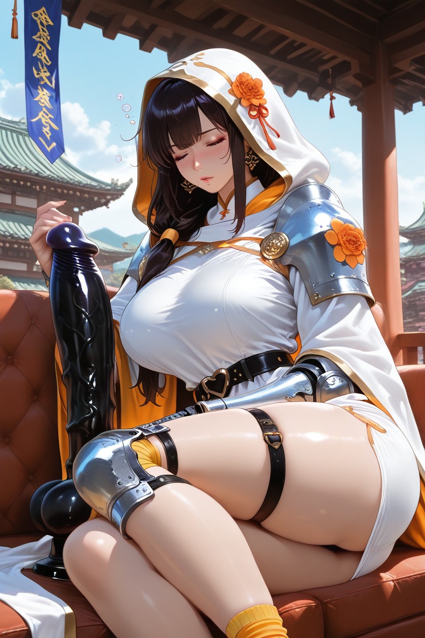 Yellow Socks, Intense Dress, Tired Face AI Porn