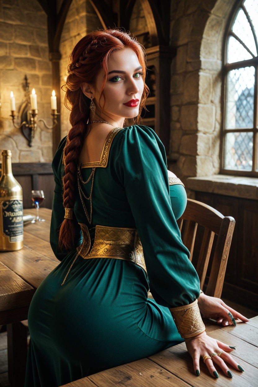 Ass Bigger Than Torso, Fully Clothed, Gold Cloak AI Porn