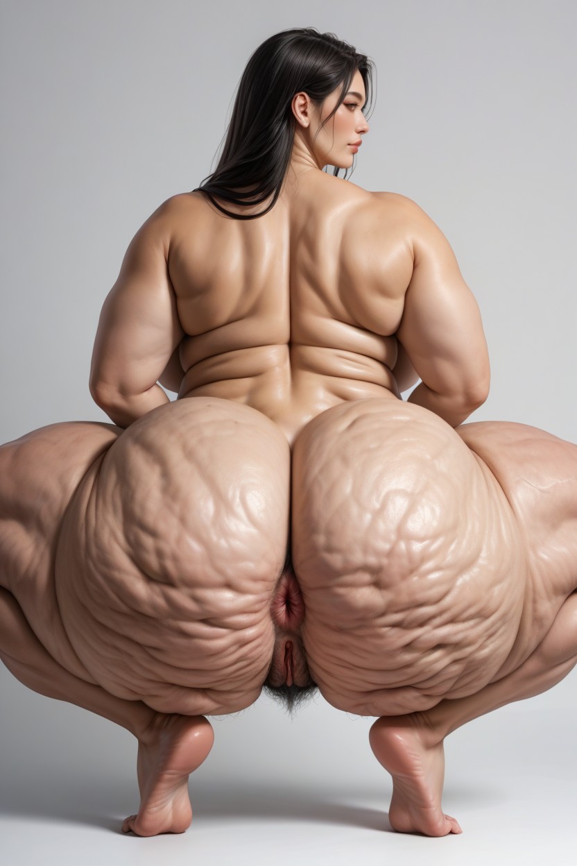 Extremely Fat Inner Thighs, Big Feet, Light Skin AI Porn