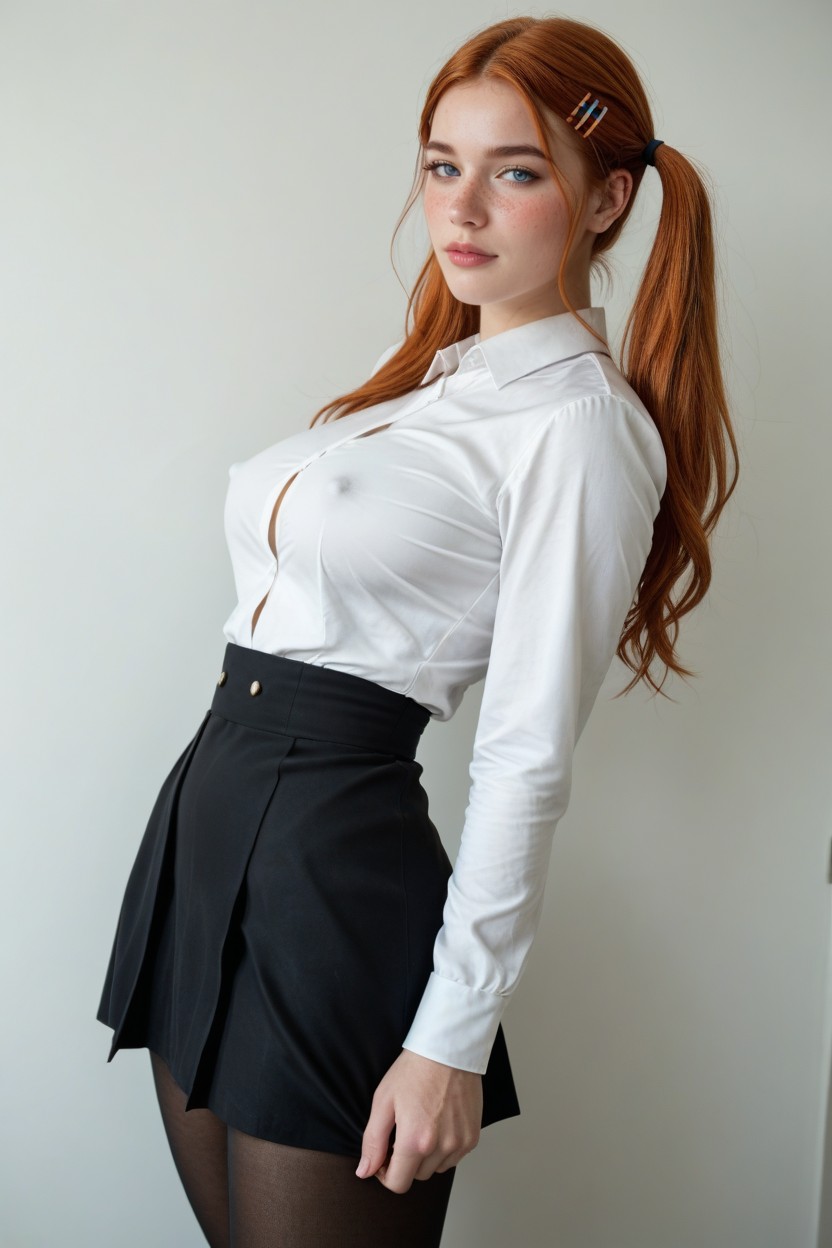 Light Fair Skin, Professional Morning Light, White Shirt AI Porn