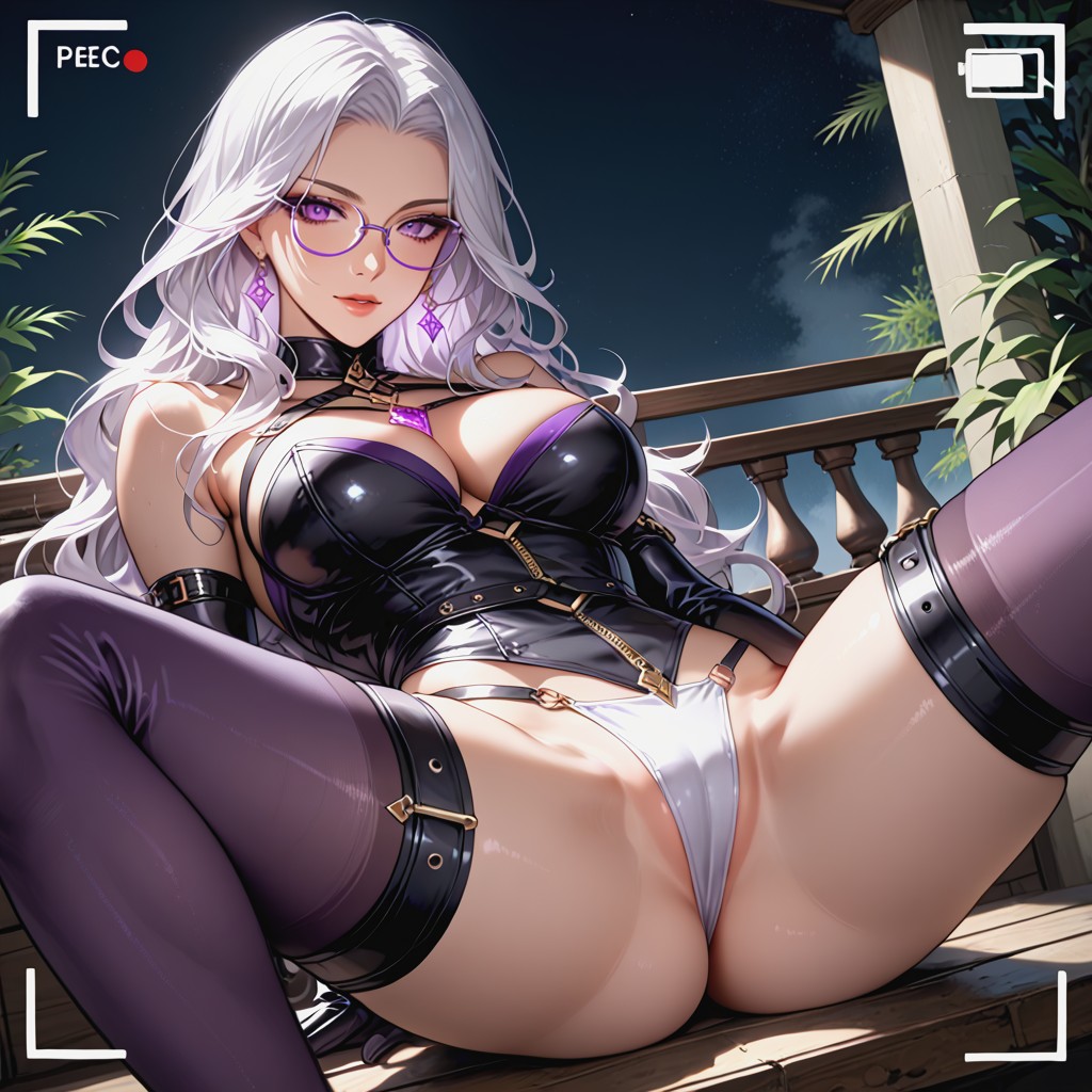 Laying On A Bench, Bust Shot, High Hand Gloves AI Porn