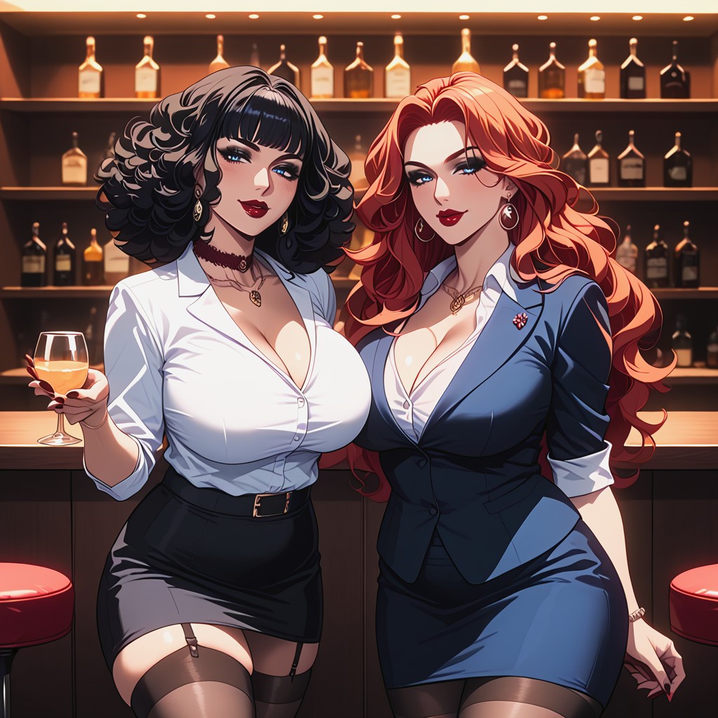 Slutty Expression, Slutty Pose, 2 People AI Porn