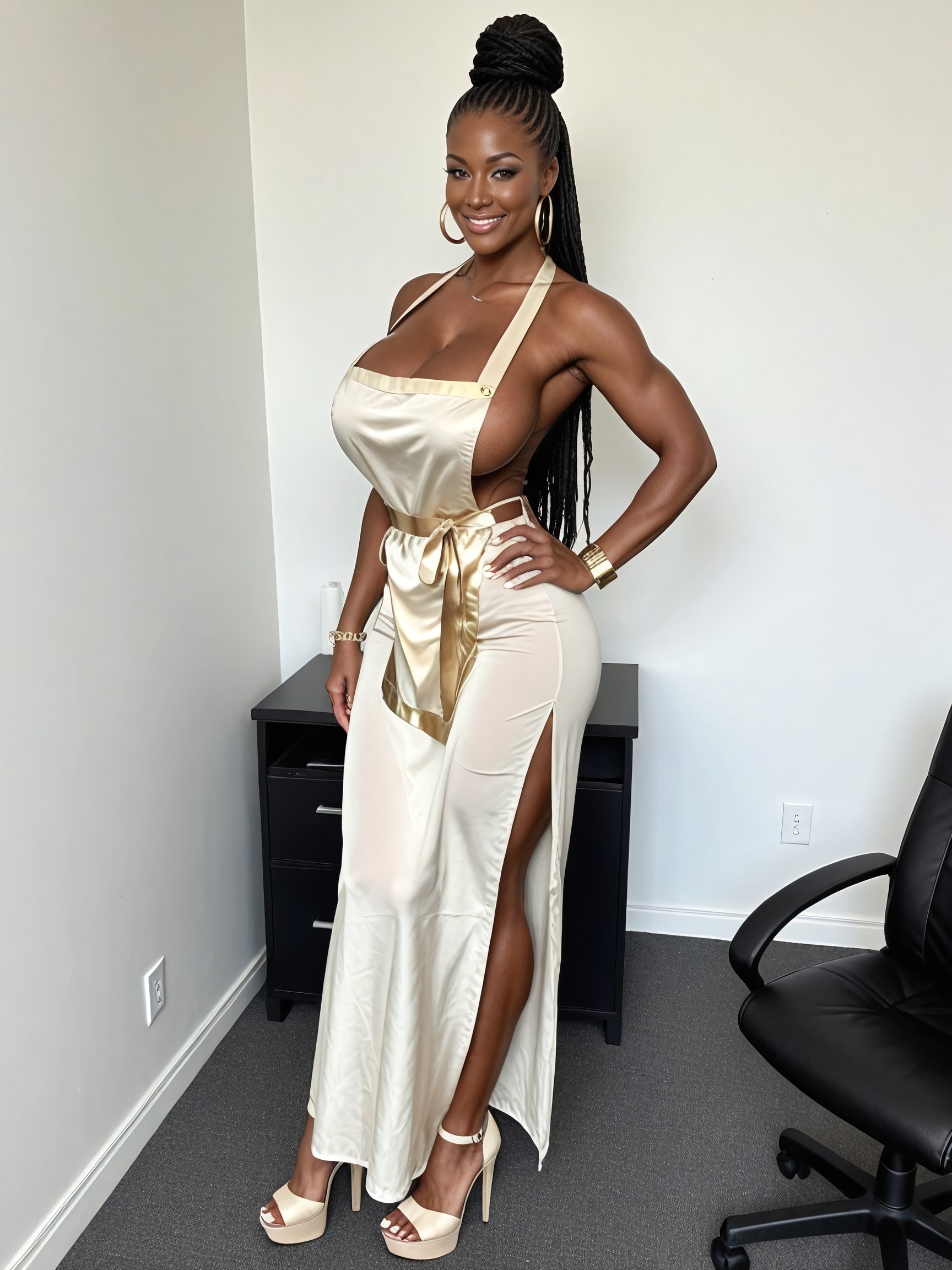 Pelvic Curtain, Breast Expansion, Shiny Heels AI Porn