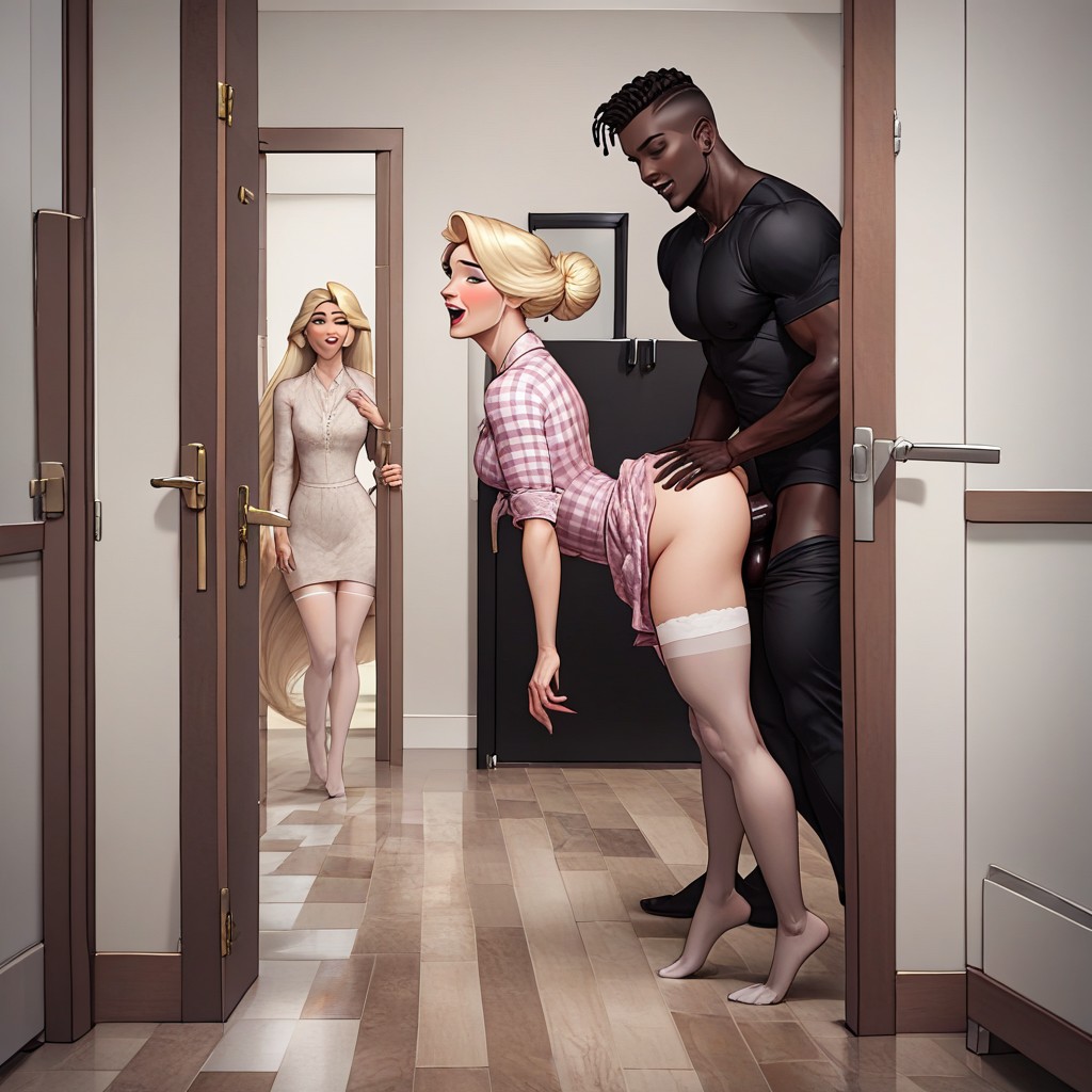 Third Subject Is A White Man, 25+, Small Breasts AI Porn