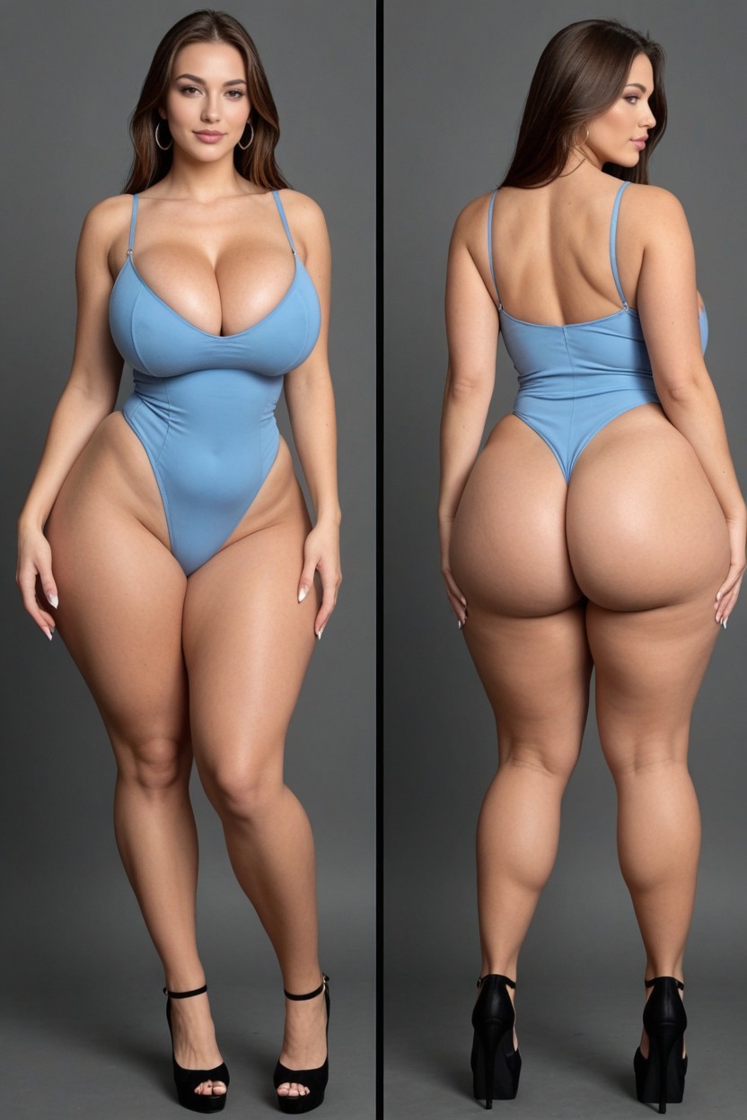 Feet Together, Fours Views, Hyper-defined Butt AI Porn