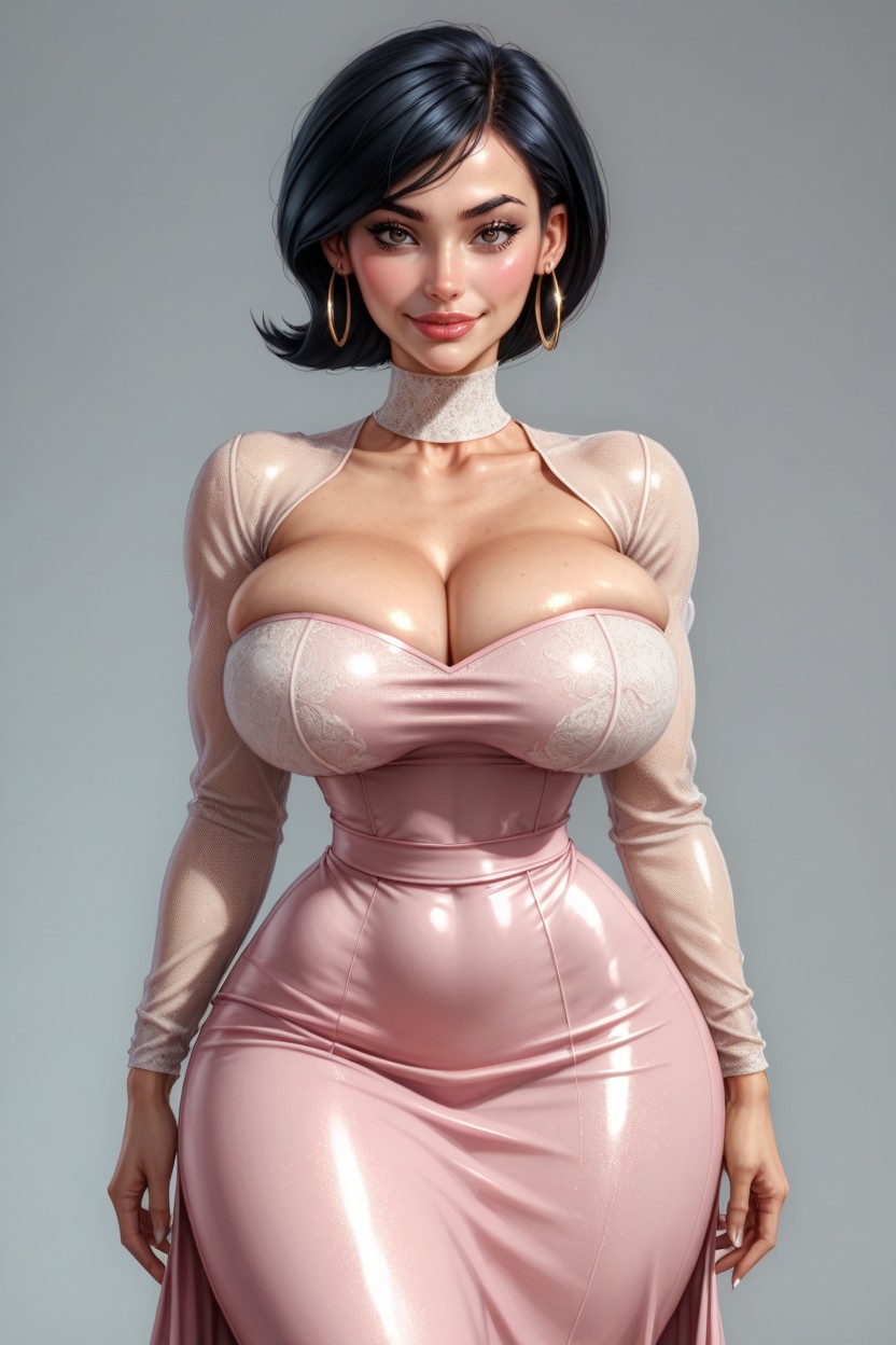 Full Lips, White Nails, Long Sleeves AI Porn