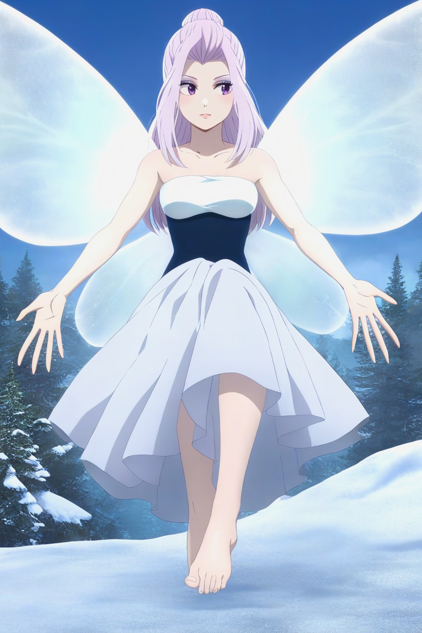 Standing, Pale Skin, Purple Eyes Porno IA