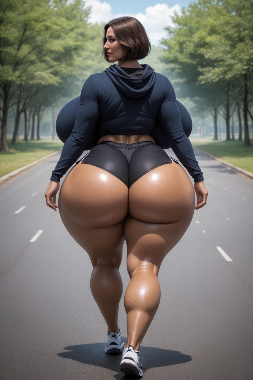 Hyper Rounded Bubble Butt, Thick Eyelashes, Hot Plump Pawg Porno IA