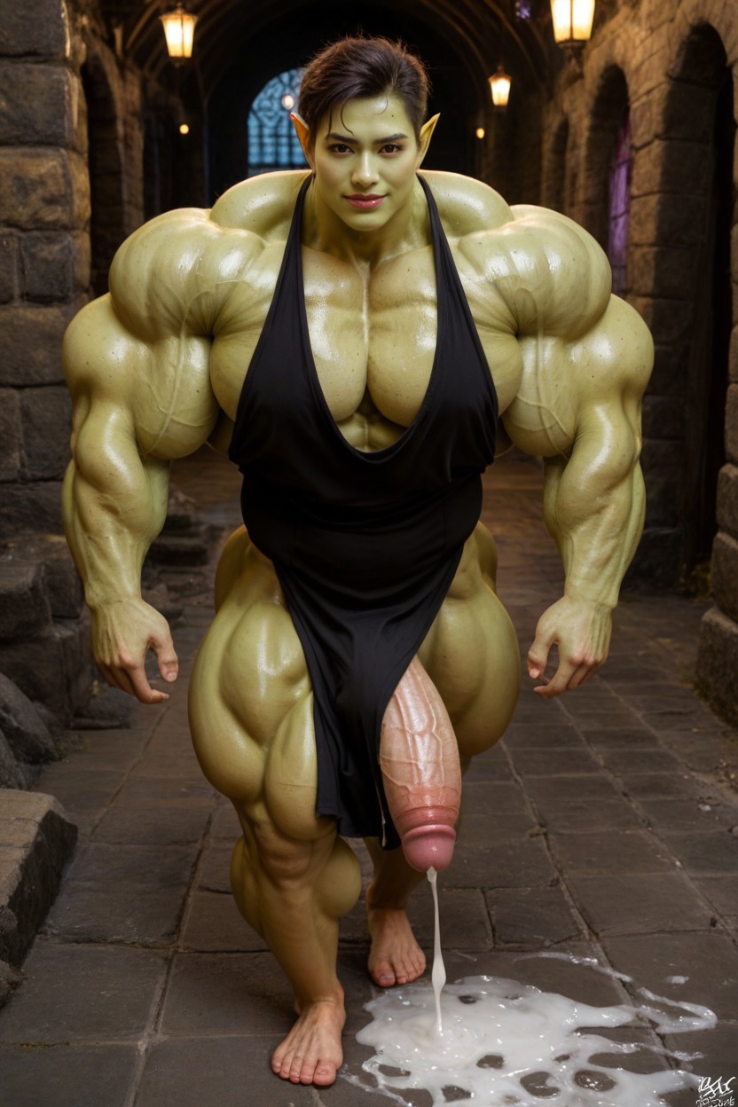Gigantic Round Pecs, Huge Brown Eyes, Face Porno IA